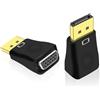 MEIRIYFA DisplayPort DP a VGA Adattatore Monitor Convertitore, DP maschio a VGA femmina Adattatore maschio 1080P per computer, desktop, laptop, PC, monitor, proiettore, HDTV - 2 pezzi, nero