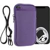kwmobile Custodia Neoprene con Zip per Smartphone XL - 6,7/6,8 - Portacellulare a Tracolla - Porta Cellulare da Collo Universale - Lavanda