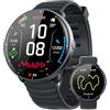 Parsonver Smartwatch GPS Integrato, 5 ATM Impermeabile Orologio da Nuoto per Piscina/Acque Aperte, Orologio Fitness con Display AMOLED, 100+ Sportive, Frequenza Cardiaca,Sonno (Nero, 42 mm)