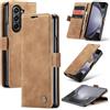 Azororo Cover per Samsung Galaxy Z Fold 5 5G, Premium PU Pelle Custodia, Magnetica Carta Fessura Portafoglio Case, Flip Cavalletto Custodia per Samsung Galaxy Z Fold 5 - Marrone