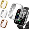 iVoler 3 Pezzi Clear Cover con Pellicola Protettiva per Amazfit Bip 6, Copertura Completa Custodia Anti-Graffio Ultra Sottile Morbida TPU Case, Oro + Argento + Oro Rosa