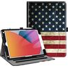 Fintie Custodia per iPad 9a/8a/7a generazione (2021/2020/2019) da 10,2 pollici - [Protezione angolare] Custodia con supporto per visualizzazione multi-angolo con tasca e portapenne, spegnimento