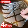 SFHOMIE 4 pezzi in vetro temperato per iPhone 11 12 13 14 15 16 17 Pro Max protezione schermo per iPhone 12 13 Mini 7 8 6 Plus SE Glass