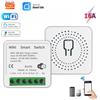 Szaoju Mini Interruttore Smart WiFi 16A, Controllo a 2 Vie, Compatibile con App Tuya, Alexa, Yandex Alice, Google Home, Controllo Vocale