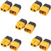 LINSYRC 5 Paia Adattatore Connettore Maschio e Femmina Amass XT-60 XT60H con Alloggiamento in Plastica per RC Lipo Akkuo (XT60H)