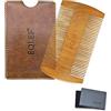 Eqlef®, pettine fatto a mano in legno di sandalo, non statico, Green, Beard