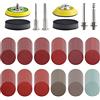 Tshya Kit di 240 dischi abrasivi da 5,1 cm per trapano, smerigliatrice, utensili rotanti, con 2 piastre di supporto con gambo da 1/8 e 1/4, cuscinetti abrasivi con grana 80-3000