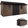 Keter Casetta da giardino keter newton+ 7517/1775 in resina marrone doppia opzione montaggio 539x230x246 cm