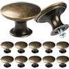 TsunNee - 12 pomelli per armadietti vintage, pomelli per cassetti chic, maniglie per mobili della cucina antiche, pomelli rotondi per ante di mobili da 30 mm, colore bronzo