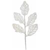 Foglie Glitter Bianco