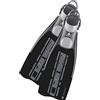 Cressi Ara EBS Fins Pinne Professionali per Immersione con Cinturino EBS, Nero, S/M