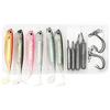 Milepetus Kit accessori da pesca Drop Shot Rig per spigola, pesca al pesce persico, incluso peso Drop Shot, esca morbida per pesciolini, amo Drop Shot