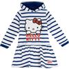 CERDÁ LIFE'S LITTLE MOMENTS Abito Hello Kitty per Ragazze - Abito Morbido e Confortevole con Design Esclusivo di Hello Kitty - Abbigliamento per Bambini Primavera, Blu Marino e Bianco, 8 Anni