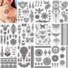 HOWAF Temporary Tattoos for Adult Women, Tattoo Temporanei Mandala Pizzo Indiano Farfalla Impermeabile Tatuaggio Temporaneo Tattoo Adesivi per Donne Mani Dita Bambini Adulti Feste Forniture