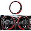 Adunsiaoto Protezione Custodia Volante Auto, Coprivolante per Auto, Custodia Antiscivolo Traspirante Durevole Coprivolante, Durevole, Accessori Auto Interno, per Maggior Parte Autos(Rosso)