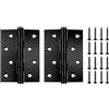 KOXXIAMOQ 2 PcsCerniere per Legno Pesanti, Cerniere per Porte InterneCerniere a Molla per PorteCerniere Porte Acciaio Inox, Cerniere Pieghevoli a Sfera, Cerniera a Vite per Ante Cassetti Finestre (100x76x2mm)