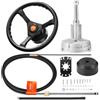 VEVOR Kit timoneria idraulica fuoribordo con cavo SS13715 da 15 piedi e volante da 13,5", sistema di timoneria idraulica marina Safe-T Quick Connect, accessori per imbarcazioni da viaggio