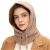 AYPOW Donna Inverno Termico Cappelli in Maglia e Sciarpe, 2 in 1 Caldo Antivento Regolabile Passamontagna con Scaldacollo, Moda Casual Cappuccio Elasticità Berretto per Sport all'Aria Aperta Shopping
