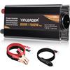 Yinleader Inverter di Potenza 12V 230V, 800W Continuo/1600W Picco, Convertitore CC-CA con Display LCD, 2 USB e Protezioni Completa per Auto Camper Pannello Solare