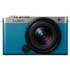 Panasonic LUMIX S9 N Kit 18-40 mm argento scuro x pelle blu turchese
