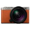 Panasonic LUMIX S9 H Kit 28-200 mm argento scuro x pelle arancione cammello