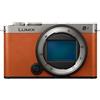 Panasonic LUMIX S9 solo corpo argento scuro x pelle arancione cammello