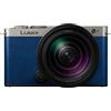 Panasonic LUMIX S9 H Kit 28-200 mm argento scuro x pelle blu notte