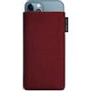 Adore June Classic Rosso-Bordeaux Custodia Compatibile con iPhone 13 / iPhone 13 PRO/iPhone 12/12 PRO, Tessuto Resistente con Display di Pulizia Effetto