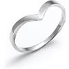 Silverly Anello Chevron in Argento 925 per Donna | Anelli Semplici e Sottili in Argento Sterling | Anello Wishbone Minimalista per Impilamento | Gioielli Moderni ed Eleganti | Regalo per la Figlia