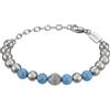 Breil Bracciale Breil Uomo B Fence in Acciaio Turchese TJ3142 B Fence