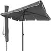 VOUNOT® Ombrellone da Giardino Rettangolare, Parasole da Balcone, 200 x 125 cm, Grigio
