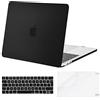 MOSISO Cover Compatibile con MacBook Pro 13 Pollici Custodia M2 M1 2025 2024 2023 2022-2016 A2338 A2289 A2251 A2159 A1989 A1706 A1708,Case Rigida&Copritastiera&Proteggi Schermo, Nero