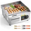 VEVOR Piastra Elettrica Commerciale 35,5 x 30 cm Piastra Elettrica per Cottura da 2000 W per Barbecue Ristorante Cucina, Superficie di Cottura Liscia Temperatura Regolabile tra 50-300 °C, Senza Spina