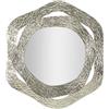 Dmora - Specchio Abacaxis, Specchiera, Articolo d'arredo a muro, Decorazione con specchio, 66 x 6 h75 cm, Argento