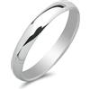 81stgeneration Anello in Argento Sterling 925 con Fascia Semplice da 3mm | Fede Nuziale Classica | Anello di Fidanzamento | Anello di Promessa Semplice | Anelli da Uomo in Argento Massiccio