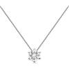 MIORE collana da donna con diamanti 0,20 ct in oro bianco 14 kt 585 - lunghezza 45 cm