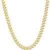 ChainsHouse Collana a maglia cubana da uomo con catena in oro 6mm Catena in acciaio inossidabile da 22 pollici per uomo donna