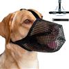 KEORHEZ Museruola per Cani Museruola in Morbida Rete Che Impedisce Al Cane Di Masticare Mordere E Mordere Traspirante Riflettente Regolabile per Cani Di Taglia Media Grande (Nero-L)