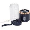 Wakects Mini frullatore elettrico, 300 ml portatile frullatore Juicing Cup Bottiglia Frutta Mixer 1200 MAh Ricarica USB con Coperchio 6 Lame per Macinare La (Blu, 6 Lame, Coperchio)