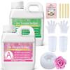 SHABEIBEI Silicone per stampaggio traslucido 1L 20A - Gomma di silicone liquida, presa rapida, non tossica - per resina, stampaggio, cera, gesso, sapone, gioielli, fai da te