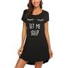 MAXMODA Camicia da Notte da Donna Divertente Camicia da Notte a Maniche Corte da Notte Estiva da Notte Rosa L