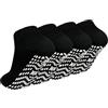 ZAKASA Calzini Antiscivolo Corte Uomo: Calze Uomo Corti Antiscivolo Running Fitness EU 43-46 Nero-4 paia