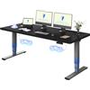 FLEXISPOT Scrivania Regolabile in Altezza Elettrica 180×80 cm con Doppio Motore, Piano Unico da 25 mm, Gambe Telescopiche a 3 Sezioni EC5 LITE