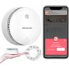 WISUALARM Rilevatore di Fumo WiFi, Rilevatore Fumo Wi-Fi Intelligente con App Wisualarm, Allarme Fumo con Batteria Sostituibile, Rilevatore di Incendio Conformi a EN14604