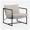 Zinus Aidan Poltrona da Salotto Imbottita, Beige Avena, 78 x 78 x 69 cm