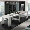 Dmora Consolle Allungabile Martino 90x300x77h cm Bianco Lucido 12 Posti Allungabile, Meccanismo Estensione Allunghe Centrali Made in Italy