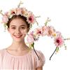 Ypkia Fascia per capelli Dirndl per capelli da sposa, da donna, per Oktoberfest, matrimonio, carnevale, festa a tema (blu) (rosa)