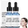 Eniyou 2 Pezzi Siero Peptidi Viso Copper Peptides Siero Idrata Nutre Attenua Efficacemente Rughe Sottili Migliora L'elasticità Della Pelle Lasciandola Liscia Ed Elastica Adatto A Tutti I Tipi Di Pelle 30ml