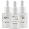 mellow NOIR Concentrated Booster 3x15ml | EFFETTO RASSODANTE IMMEDIATO | Siero viso all'acido ialuronico | Siero contorno occhi | Trattamento occhi e viso | Vegano | Cosmesi naturale certificata