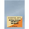 Essential Arts Acetato trasparente, 240 micron, copertina extra spessa in PVC, ideale per incisioni, artigianato, stencil, cornici e regali, formato A3, A4 o A5 (A3-297 x 420, millimetri)